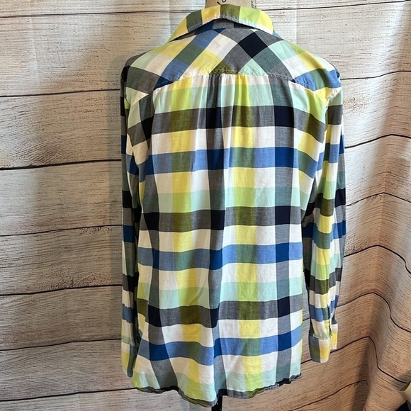 Talbots Casual Button Down Shirt Plaid Checked Cotton Size Large - Picture 5 of 8